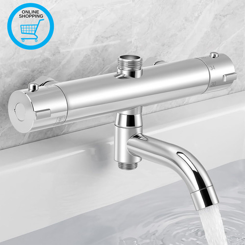 Thermostatic bath shower mixer - bath,